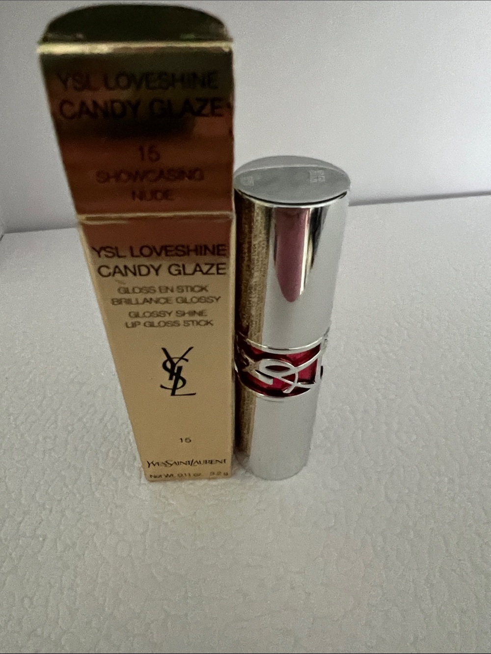 Yves Saint Laurent LoveShine Candy Glaze Lip Gloss Stick - in Showcasing Nude